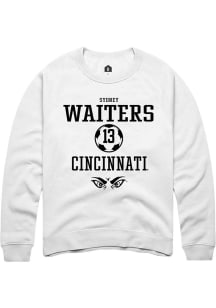 Sydney Waiters Rally Mens White Cincinnati Bearcats NIL Sport Icon Crew Sweatshirt