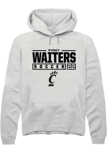 Sydney Waiters Rally Mens White Cincinnati Bearcats NIL Stacked Box Hooded Sweatshirt