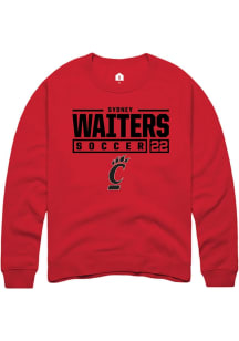 Sydney Waiters Rally Mens Red Cincinnati Bearcats NIL Stacked Box Crew Sweatshirt