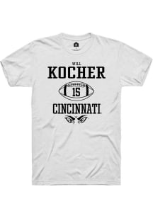 Will Kocher  Cincinnati Bearcats White Rally NIL Sport Icon Short Sleeve T Shirt