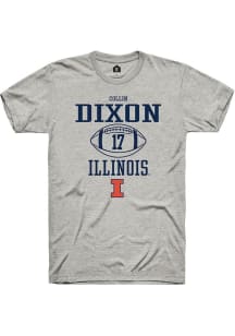 Collin Dixon Ash Illinois Fighting Illini NIL Sport Icon Short Sleeve T Shirt