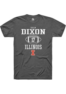 Collin Dixon Dark Grey Illinois Fighting Illini NIL Sport Icon Short Sleeve T Shirt