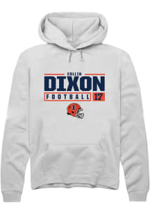 Collin Dixon Rally Mens White Illinois Fighting Illini NIL Stacked Box Hooded Sweatshirt