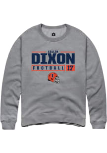 Collin Dixon Rally Mens Graphite Illinois Fighting Illini NIL Stacked Box Crew Sweatshirt