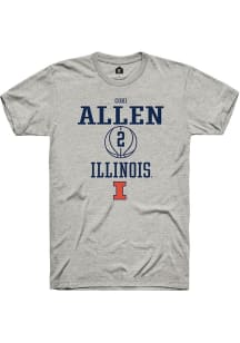 Cori Allen Ash Illinois Fighting Illini NIL Sport Icon Short Sleeve T Shirt