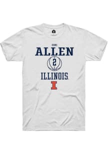 Cori Allen White Illinois Fighting Illini NIL Sport Icon Short Sleeve T Shirt