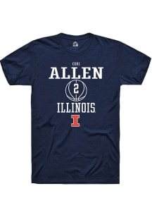 Cori Allen Navy Blue Illinois Fighting Illini NIL Sport Icon Short Sleeve T Shirt