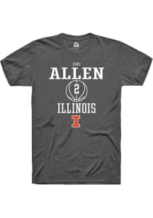 Cori Allen Dark Grey Illinois Fighting Illini NIL Sport Icon Short Sleeve T Shirt