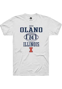 David Olano White Illinois Fighting Illini NIL Sport Icon Short Sleeve T Shirt