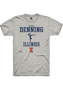 Destiny Denning Ash Illinois Fighting Illini NIL Sport Icon Short Sleeve T Shirt