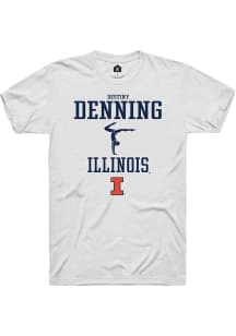 Destiny Denning White Illinois Fighting Illini NIL Sport Icon Short Sleeve T Shirt