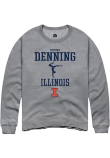 Destiny Denning Rally Mens Graphite Illinois Fighting Illini NIL Sport Icon Crew Sweatshirt