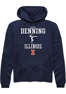 Destiny Denning Rally Mens Navy Blue Illinois Fighting Illini NIL Sport Icon Hooded Sweatshirt