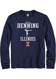 Destiny Denning Rally Mens Navy Blue Illinois Fighting Illini NIL Sport Icon Tee