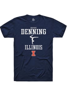 Destiny Denning Navy Blue Illinois Fighting Illini NIL Sport Icon Short Sleeve T Shirt