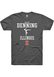 Destiny Denning Dark Grey Illinois Fighting Illini NIL Sport Icon Short Sleeve T Shirt