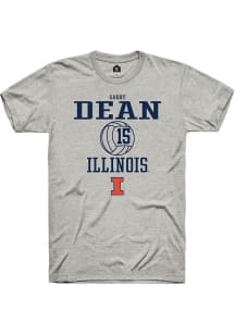 Gabby Dean Ash Illinois Fighting Illini NIL Sport Icon Short Sleeve T Shirt