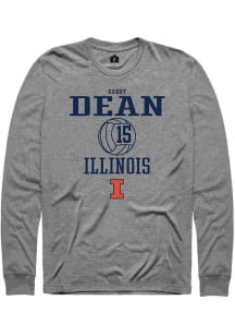 Gabby Dean Rally Mens Graphite Illinois Fighting Illini NIL Sport Icon Tee