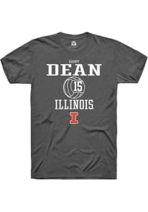 Gabby Dean Dark Grey Illinois Fighting Illini NIL Sport Icon Short Sleeve T Shirt