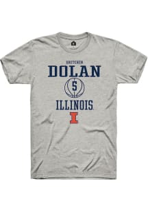 Gretchen Dolan  Illinois Fighting Illini Ash Rally NIL Sport Icon Short Sleeve T Shirt