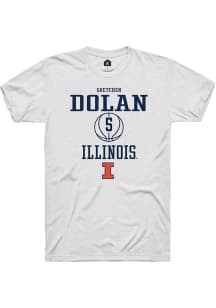 Gretchen Dolan  Illinois Fighting Illini White Rally NIL Sport Icon Short Sleeve T Shirt