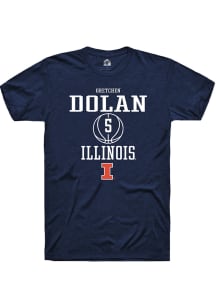 Gretchen Dolan  Illinois Fighting Illini Navy Blue Rally NIL Sport Icon Short Sleeve T Shirt