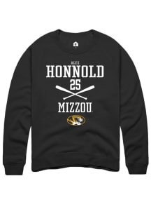 Alex Honnold  Rally Missouri Tigers Mens Black NIL Sport Icon Long Sleeve Crew Sweatshirt
