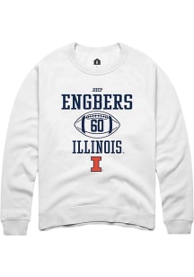 Joep Engbers Rally Mens White Illinois Fighting Illini NIL Sport Icon Crew Sweatshirt