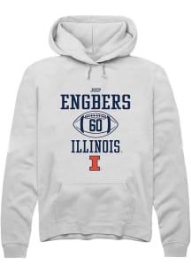 Joep Engbers Rally Mens White Illinois Fighting Illini NIL Sport Icon Hooded Sweatshirt