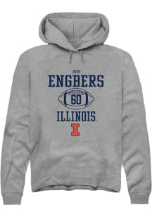 Joep Engbers Rally Mens Graphite Illinois Fighting Illini NIL Sport Icon Hooded Sweatshirt