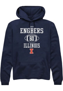 Joep Engbers Rally Mens Navy Blue Illinois Fighting Illini NIL Sport Icon Hooded Sweatshirt