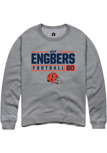 Joep Engbers Rally Mens Graphite Illinois Fighting Illini NIL Stacked Box Crew Sweatshirt