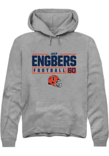 Joep Engbers Rally Mens Graphite Illinois Fighting Illini NIL Stacked Box Hooded Sweatshirt