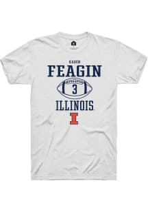 Kaden Feagin White Illinois Fighting Illini NIL Sport Icon Short Sleeve T Shirt