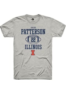 Kaleb Patterson Ash Illinois Fighting Illini NIL Sport Icon Short Sleeve T Shirt