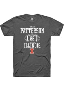 Kaleb Patterson Dark Grey Illinois Fighting Illini NIL Sport Icon Short Sleeve T Shirt