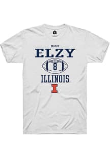 Malik Elzy White Illinois Fighting Illini NIL Sport Icon Short Sleeve T Shirt