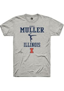 Mareli Muller Ash Illinois Fighting Illini NIL Sport Icon Short Sleeve T Shirt