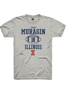 Mason Muragin Ash Illinois Fighting Illini NIL Sport Icon Short Sleeve T Shirt