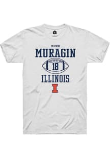 Mason Muragin White Illinois Fighting Illini NIL Sport Icon Short Sleeve T Shirt