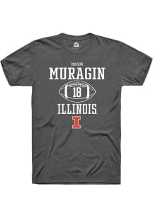 Mason Muragin Dark Grey Illinois Fighting Illini NIL Sport Icon Short Sleeve T Shirt