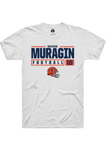 Mason Muragin White Illinois Fighting Illini NIL Stacked Box Short Sleeve T Shirt