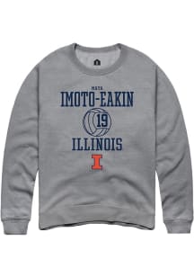 Maya Imoto-Eakin Rally Mens Graphite Illinois Fighting Illini NIL Sport Icon Crew Sweatshirt