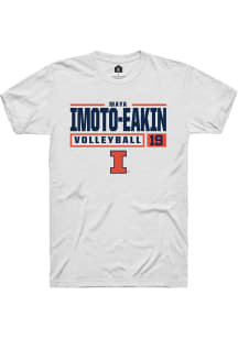 Maya Imoto-Eakin White Illinois Fighting Illini NIL Stacked Box Short Sleeve T Shirt