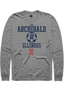 Mya Archibald Rally Mens Graphite Illinois Fighting Illini NIL Sport Icon Tee