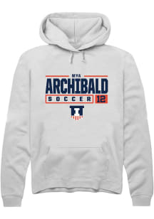 Mya Archibald Rally Mens White Illinois Fighting Illini NIL Stacked Box Hooded Sweatshirt