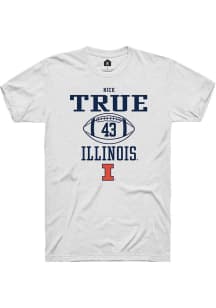 Nick True White Illinois Fighting Illini NIL Sport Icon Short Sleeve T Shirt