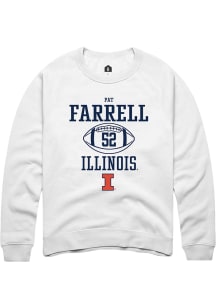 Patrick Farrell  Rally Illinois Fighting Illini Mens White NIL Sport Icon Long Sleeve Crew Sweat..
