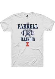 Patrick Farrell  Illinois Fighting Illini White Rally NIL Sport Icon Short Sleeve T Shirt