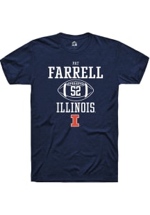 Patrick Farrell  Illinois Fighting Illini Navy Blue Rally NIL Sport Icon Short Sleeve T Shirt